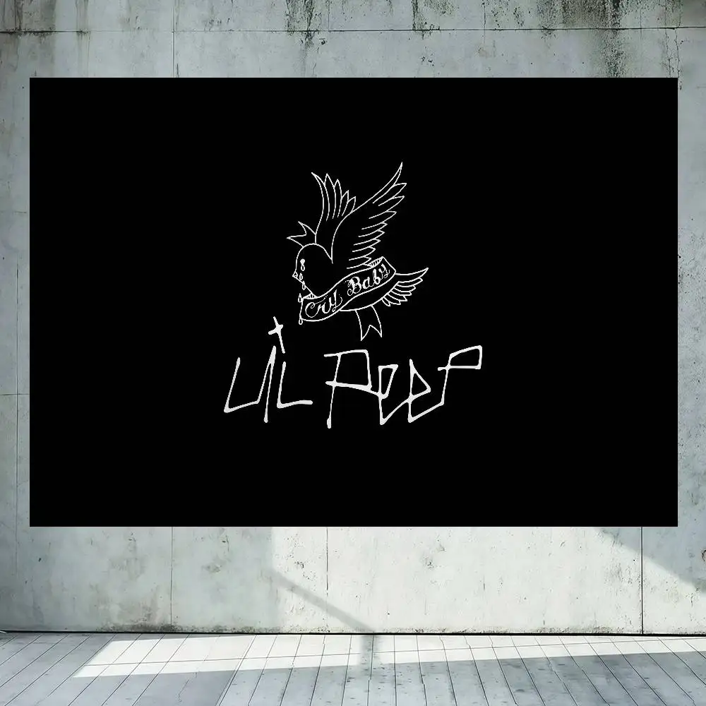 

Rapper Lil P-Peep Crybaby 150x200cm 60x90cm Flag Decoration Outdoor Picnic Party Home Camping Party Art Hanging Banner