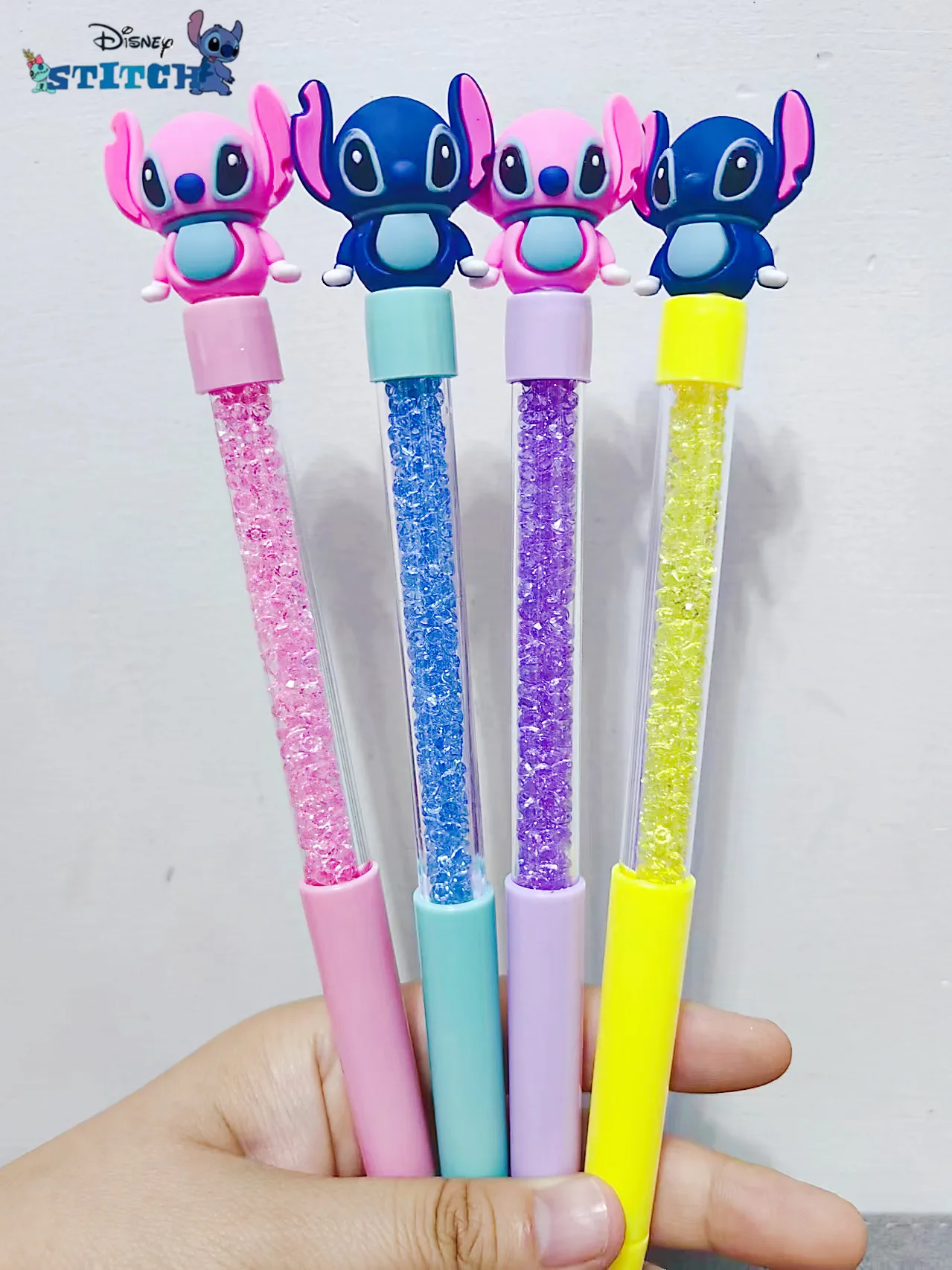 1/4pcs Disney Stirch Diamond pens cartoon stitch Kids Toy press gel pen black stationery supplies student school supplies gift