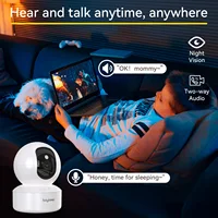 BoyKeep 3MP 5G/2.4GHz WiFi intérieur sécurité à domicile IP intelligent bébé moniteur caméra suivi automatique 24/7 caméra de Surveillance vidéo 6