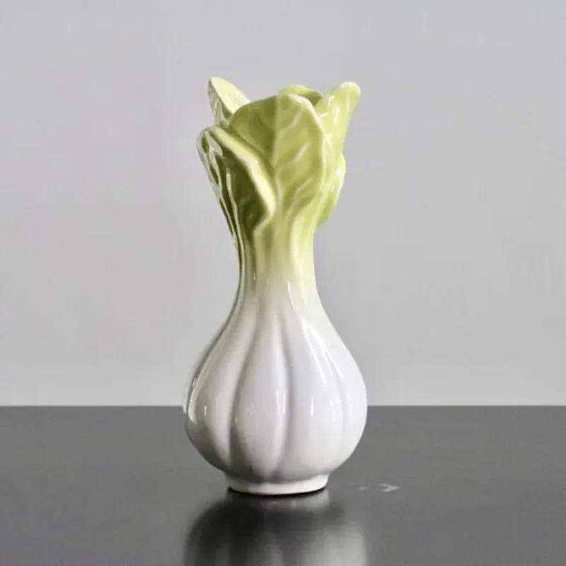 Creative Fruit Vegetable Ceramic Vase Modern Style Hydropponics Vase Flower Arrangement Flower Pot Jardiniere Desktop Ornaments