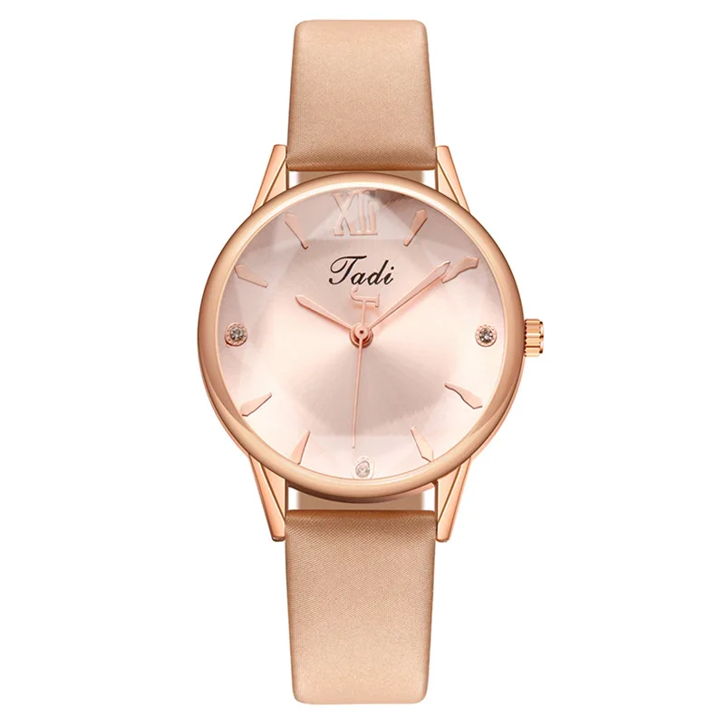 Elegante Roman Patterned Diamond Inlaid Watch, relógios de quartzo feminino, relógios de cinto, em estoque