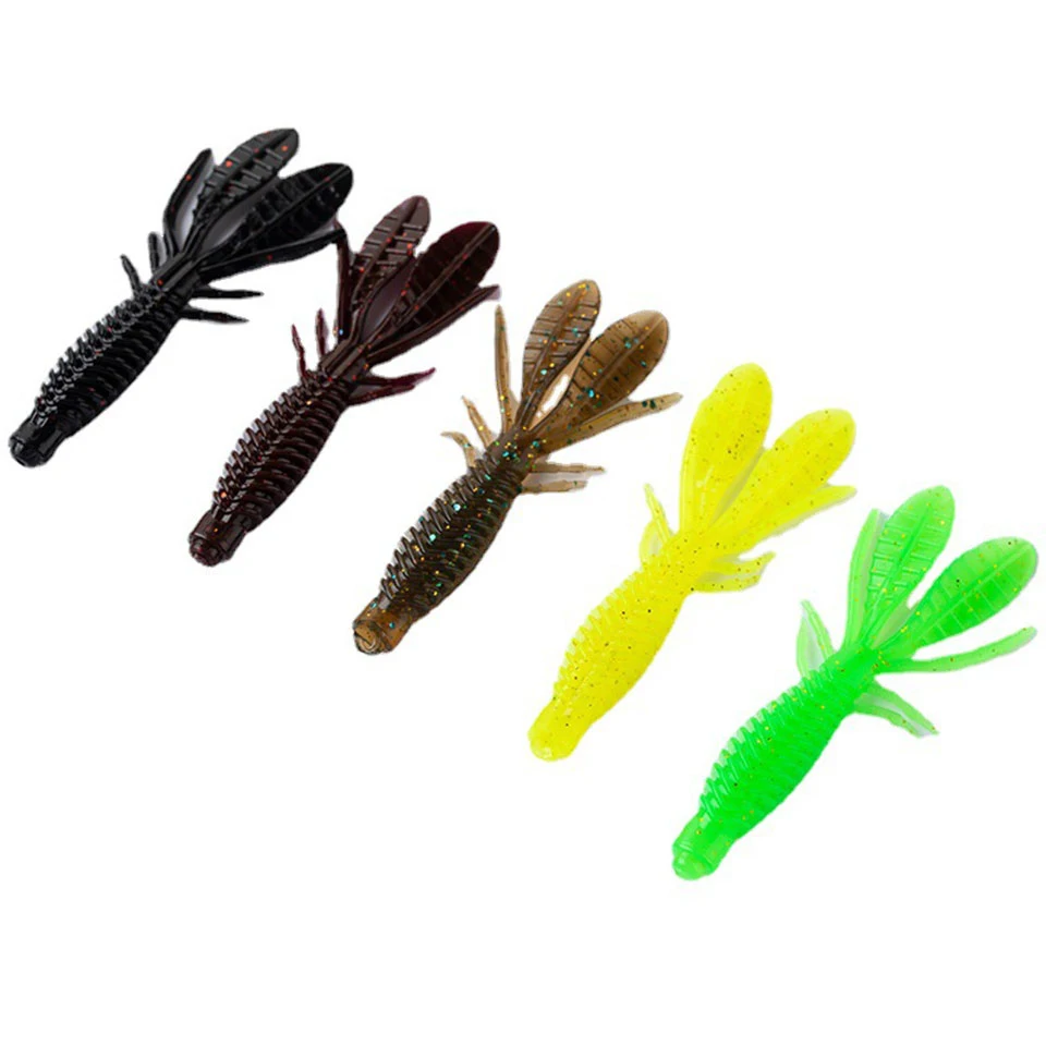 GOBYGO 65MM/2G Floating Shrimp Fishing Bait Artificial Bionic High Elasticity Soft Plastic Lure Craw Barracuda Carp Tackle Pesca