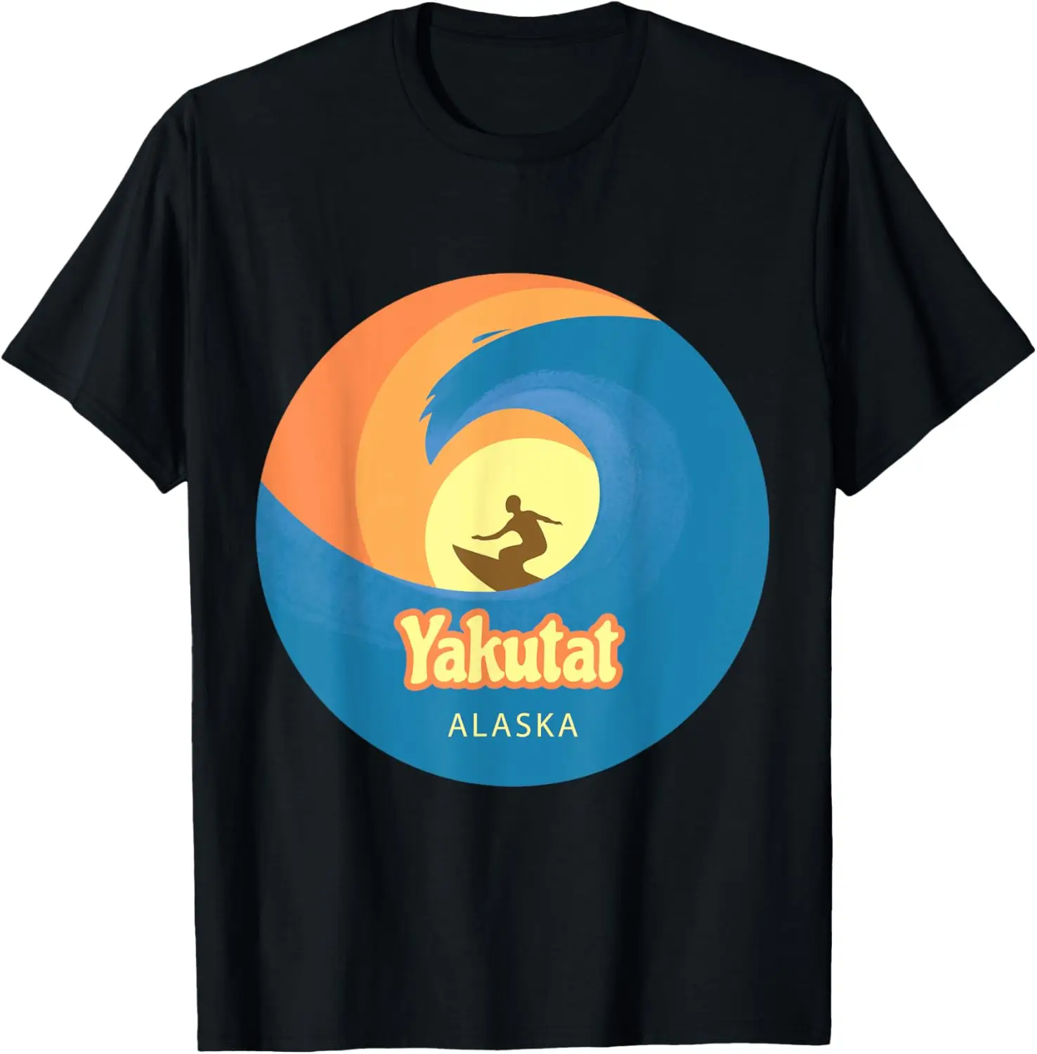 Yakutat Alaska surfing tshirt
