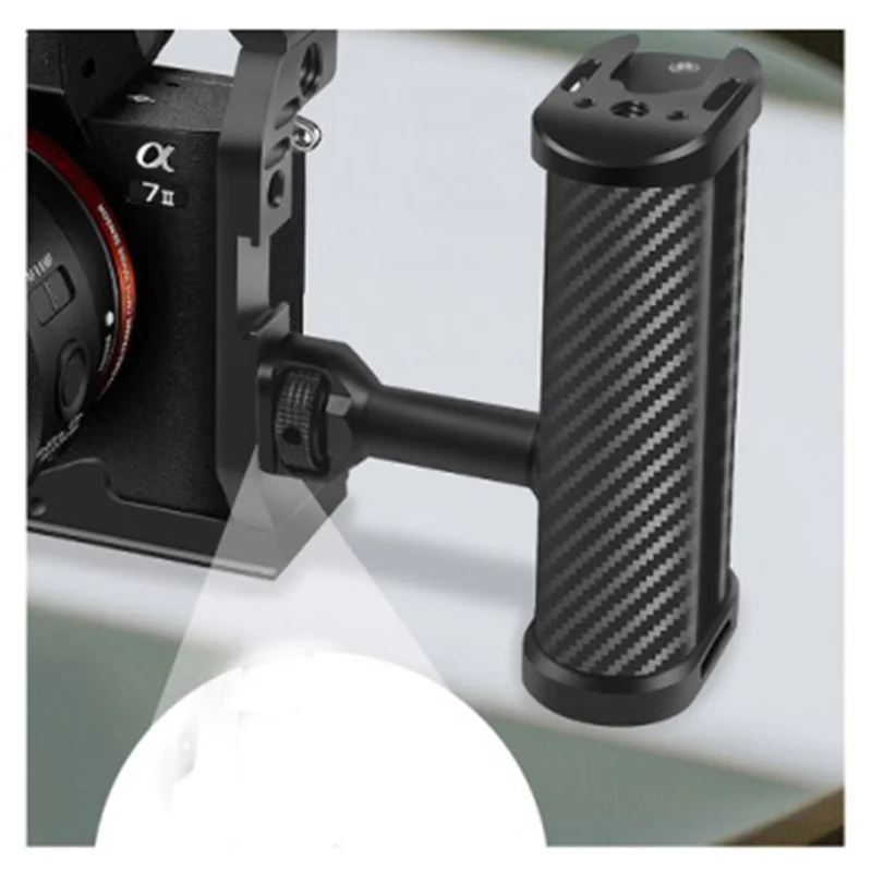 ABGI-2X Mini Side Handle Handgrip With Dual 1/4 Screw Mount For Mirrorless Digital Camera DSLR Camera Cage Built-In Wrench