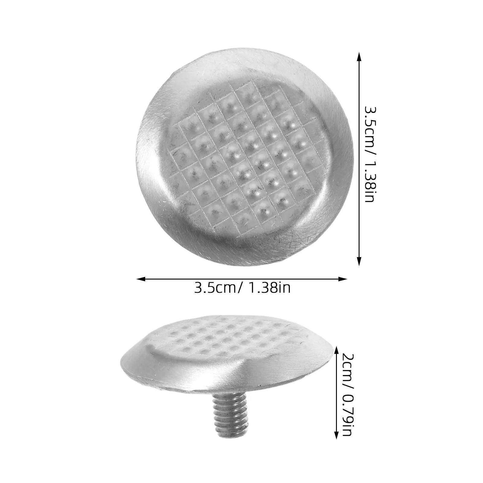 20Pcs Blind Road Studs Stainless Steel Raised Pineapple Pattern Slip Resistant Tactile Guidance for Subway Sidewalk Pedestrian