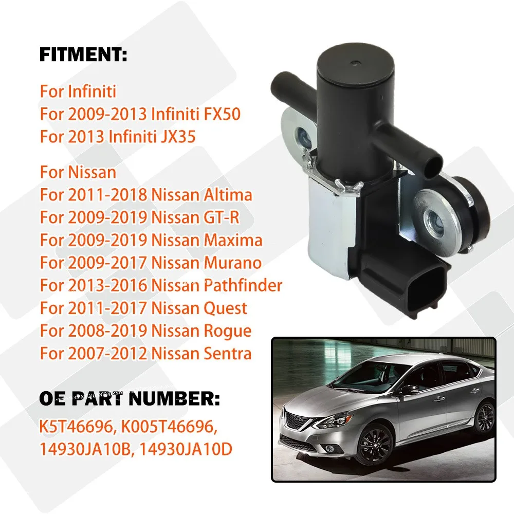 

Электромагнитный клапан управления продувкой адсорбера паров топлива для Nissan Murano, NV200, NV1500, Infiniti JX35 14930-JA10A K5T46696 911-509