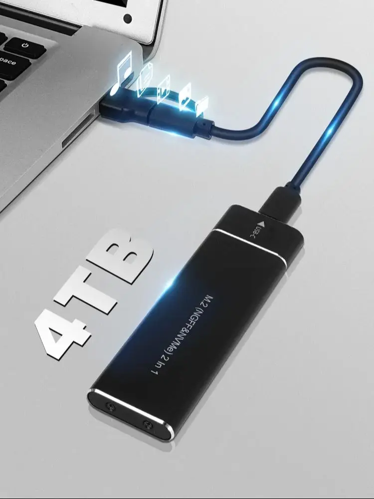 Obudowa M2 SSD M.2 NVMe SATA SSD Adapter 10 Gb/s USB 3.1 Typ C Podwójny protokół Obudowa zewnętrzna Obsługuje klucze M i B&M — zdjęcie produktu 7