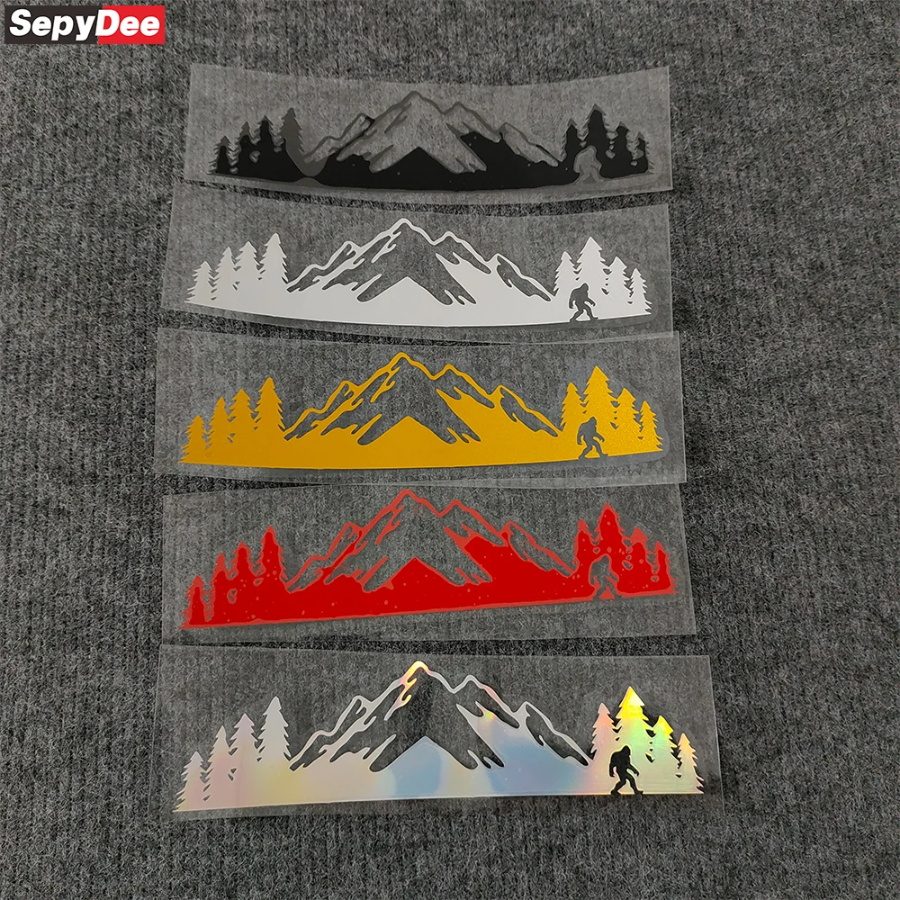 

Sasquatch Trees and Mountain Decal Car Window Truck Above Emblem Graphic Bigfoot Vinyl Sticker For Subaru Forester BRZ And So On