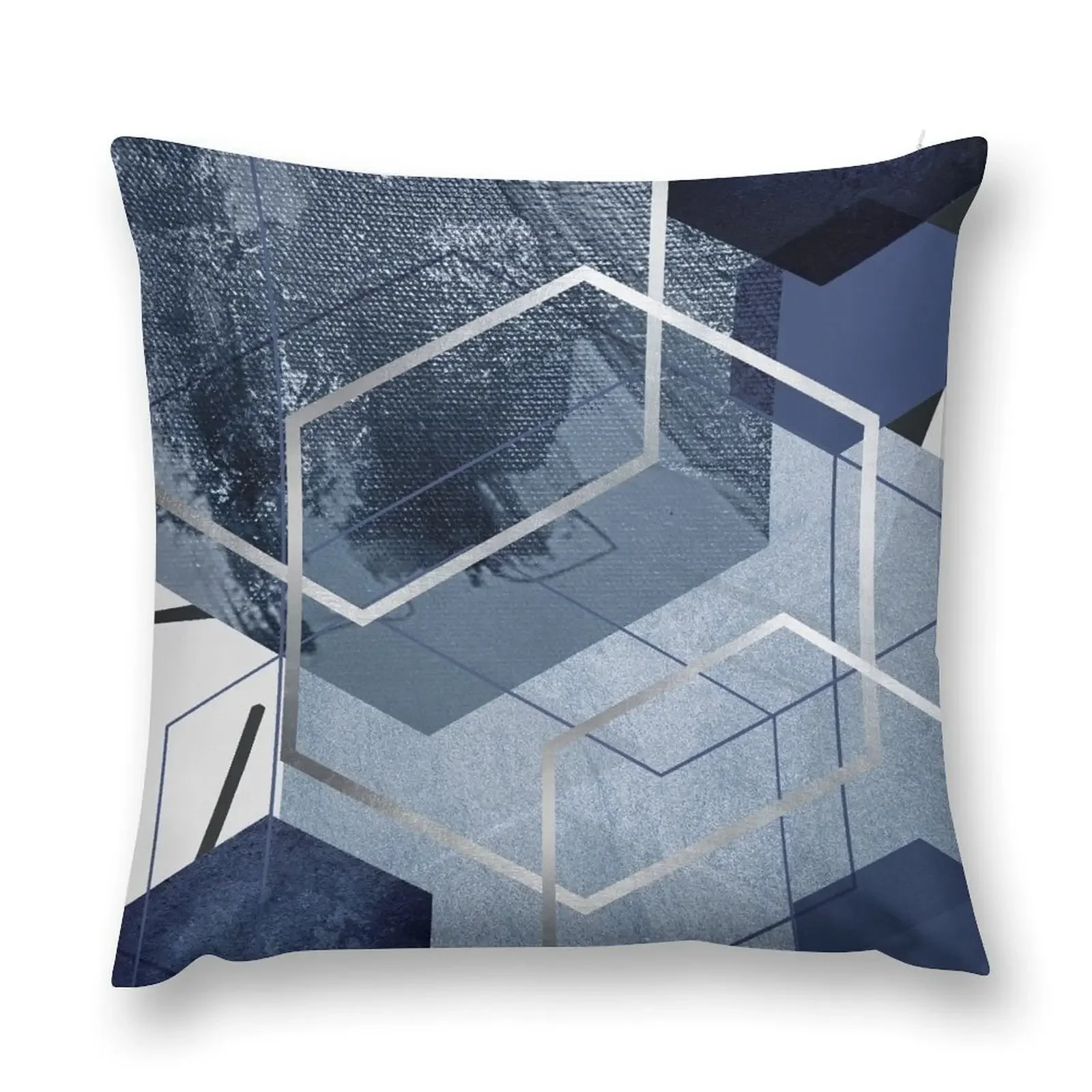 

Abstract Blue Geometric Throw Pillow Sofa Pillow Cover Cushions pillow