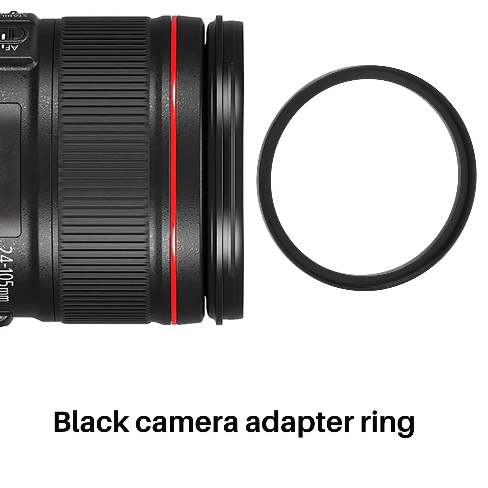 72mm-77mm Camera Lens Step Up Filter Black Metal Adapter Ring