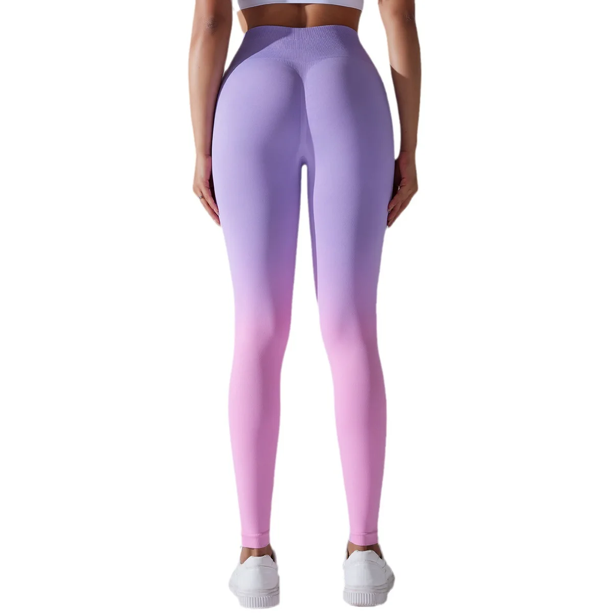 

New Seamless Gradient Yoga Running Fitness Pants Skinny Raise Sports Pants Quick-drying Yoga Pants