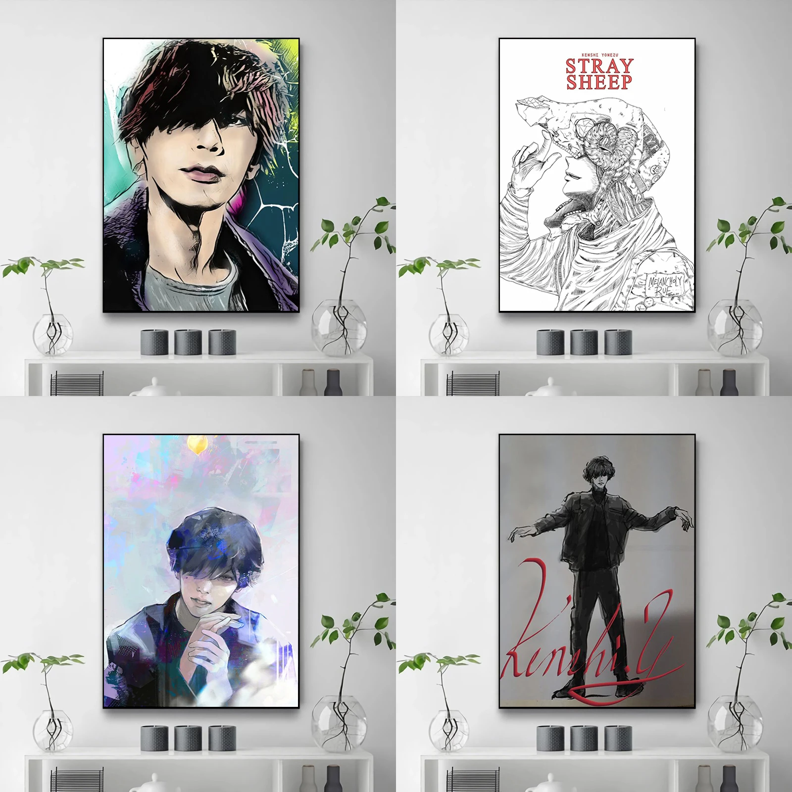 Posters for Wall Decor Yonezu Kenshi Poster Bedroom Decoration Home Accessory Painting on Canvas Interior Paintings Room Art the