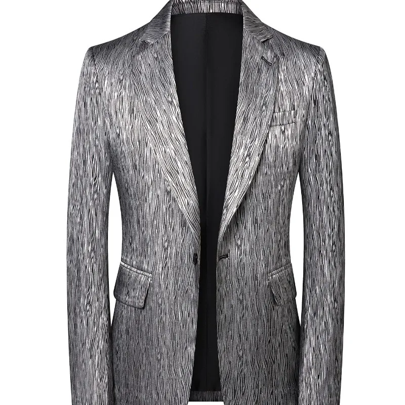 Men's Business Casual Suit Spring Autumn New Korean Style Slimming Versatile Suit High-end Plus-size Single Western-style Jacket