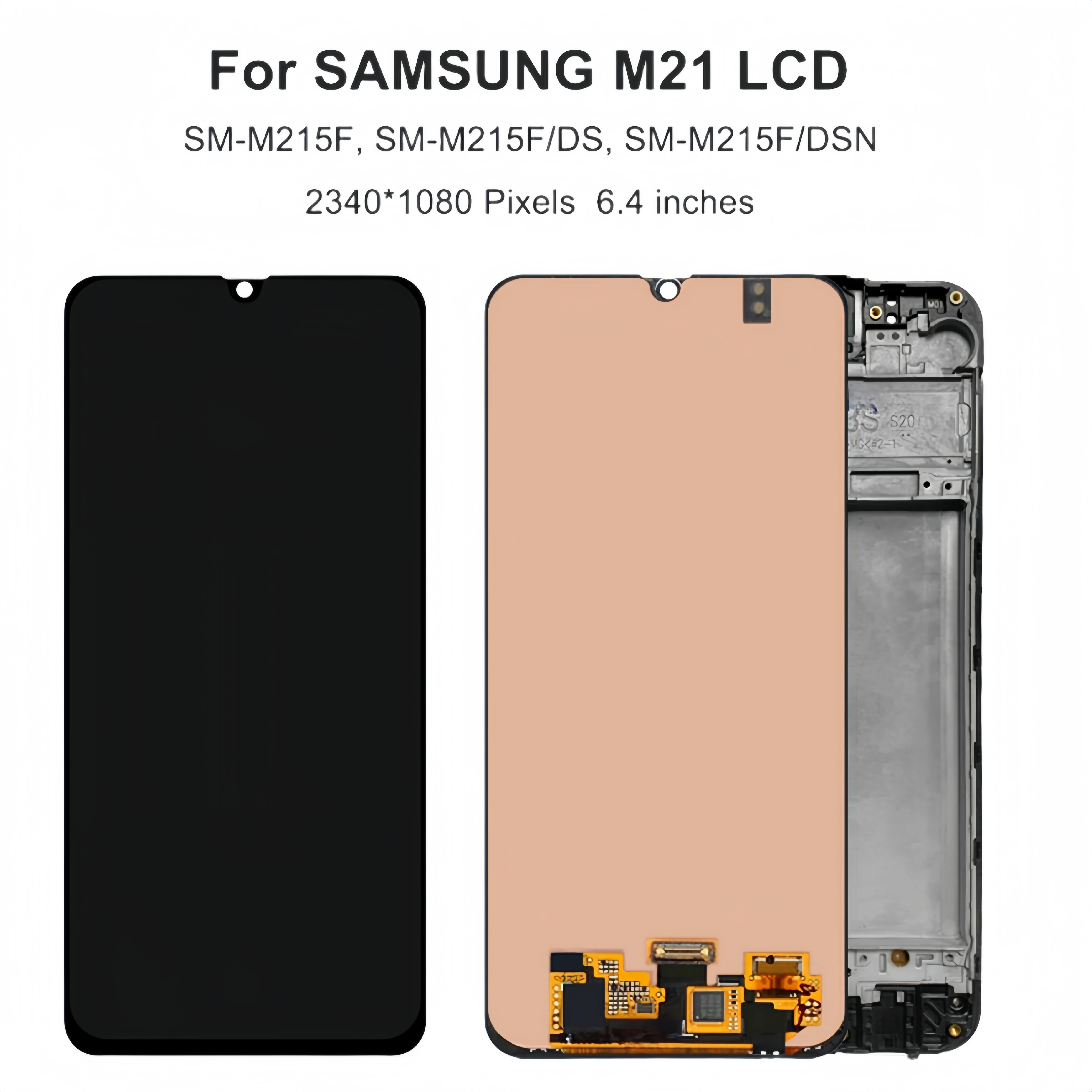 LCD Display Touch Screen Digitizer Assembly Replacement, Samsung Galaxy M21, M215, SM-M215F, SM-M215F/DS, SM-M215F, SM-M215F/DS