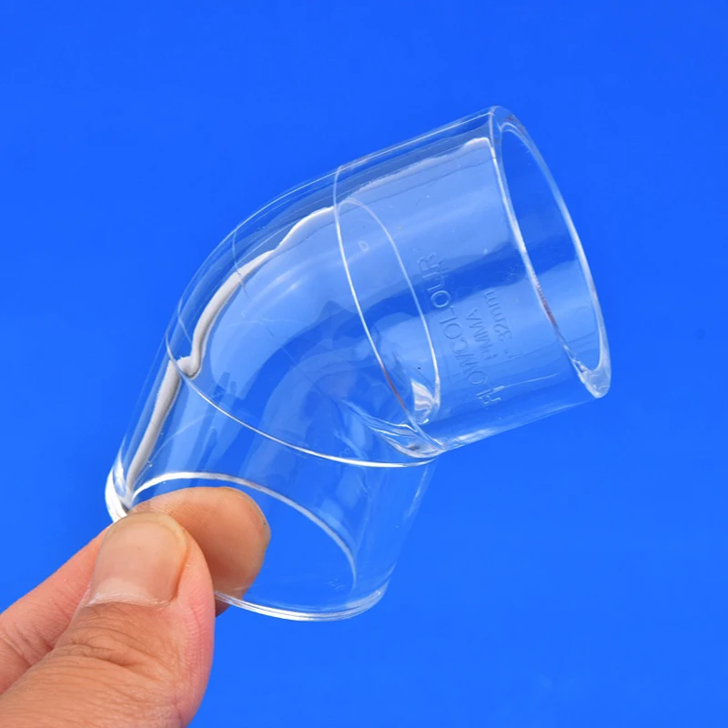 16/20/25/32mm Acrylic 45° Elbow Connector, Aquarium Fish Tank Transparent Plexiglass Pipe Elbow Joint Water Supply Tube Fittings