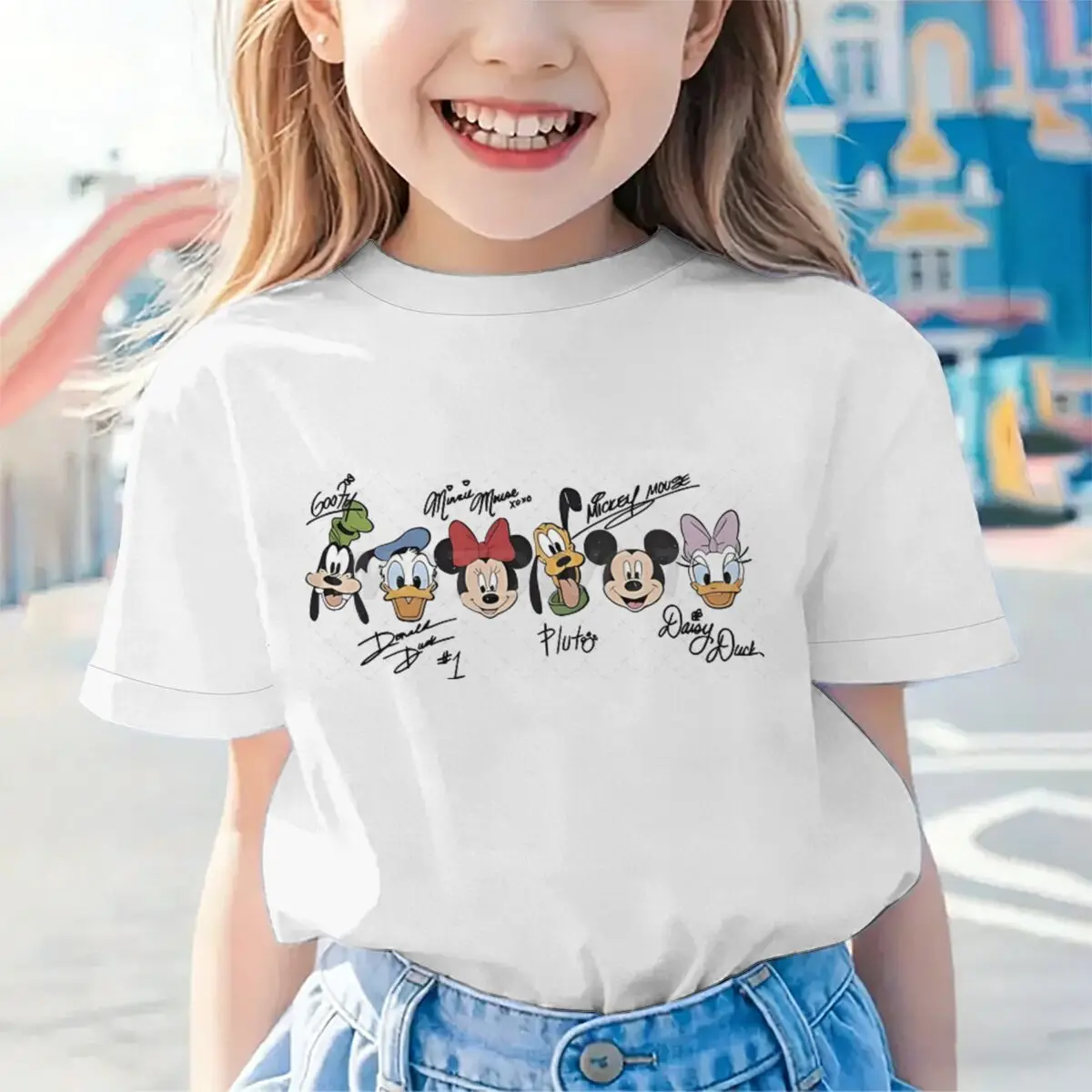 

Kids Mickey Minnie Mouse T-shirt Funny Characters Clothes Child Girl Boy Mickey & Friends Print Fashion Casual Short Sleeve Top