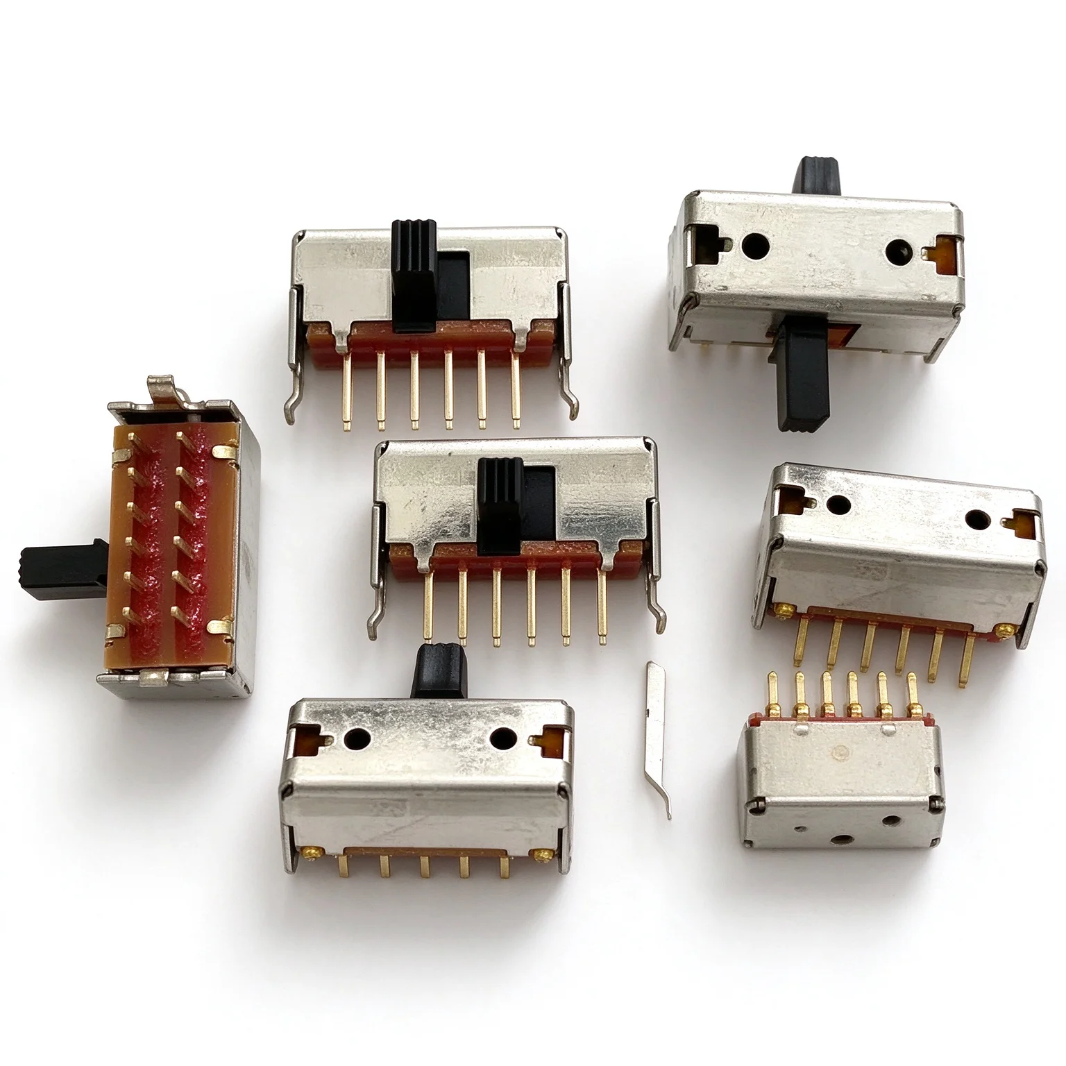 1PCS/LOTS Japan ALPS SSSF141000 Toggle Switch 12 Pins 2 Positions Straight Side Toggle Slide with Bracket Horizontal Type