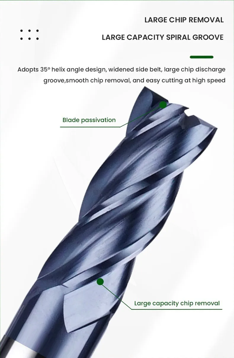 Fräsen Cutter Hrc50 Schaftfräser Legierung Wolfram Stahl Cnc Bearbeitungs FLASH-SHAZAM Großhandel Top Fräsen Maschine Werkzeuge Für Stahl Holzbearbeitung – Detail 9