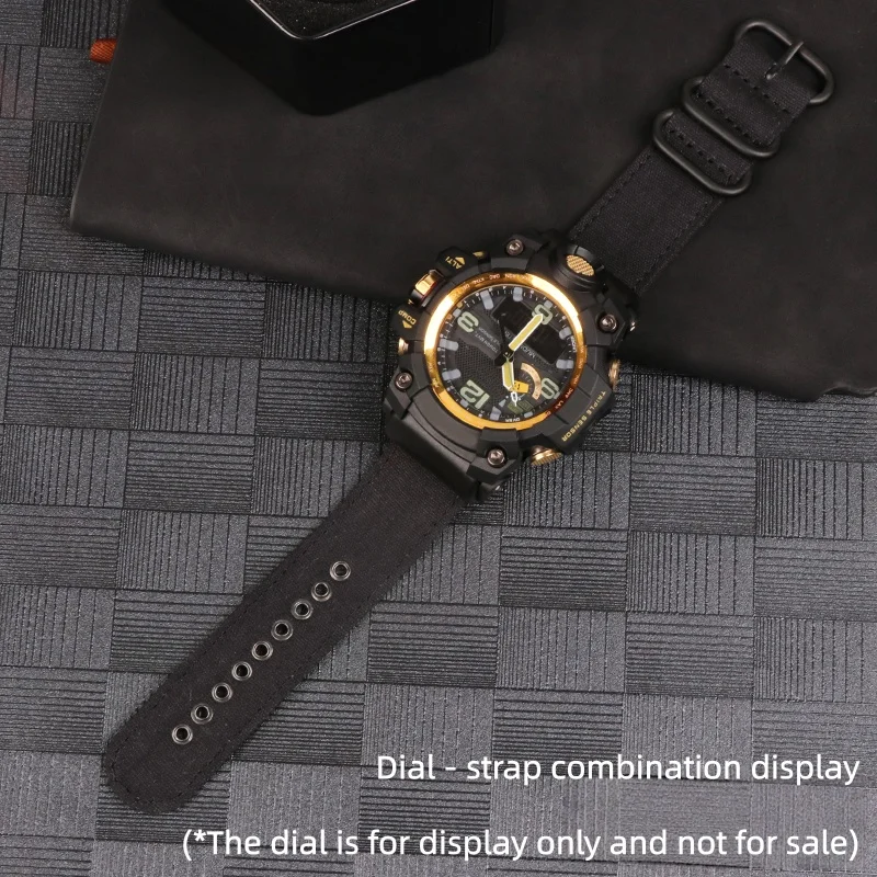 Pure cotton canvas and nylon - woven watch bands Watch Strap for Casio G - shock Mudmaster GWG - 1000GB series - view 6