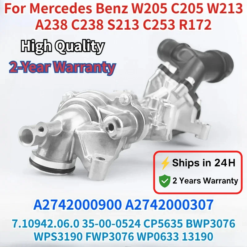

A2742000000 A2742000615 A2742003300 For Mercedes-Benz Water Pump Coolant Pump C-Class E-Class GLC GLE GLS Replacement