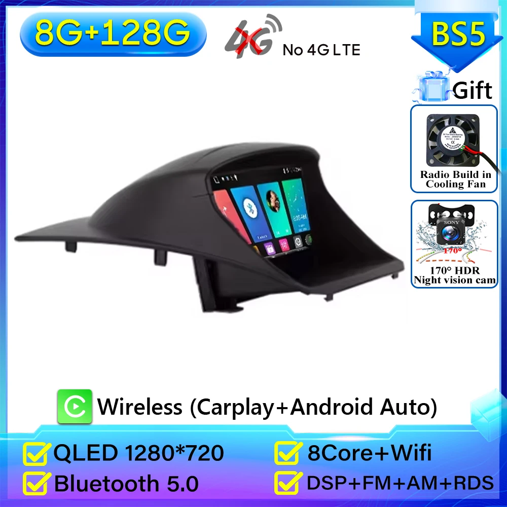 Android 16 autoradio voor Ford Fiesta 2009 - 2017 GPS navigatie Android Auto Carplay Wifi video stereo scherm 4G geen 2din
