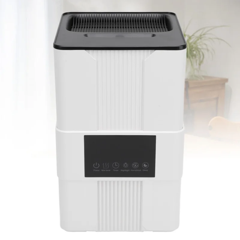 Smart Thermostatic Humidifier With Remote Control UV Light 8H Timer Water Shortage Prevention 3.5L Quiet Top Fill Flame