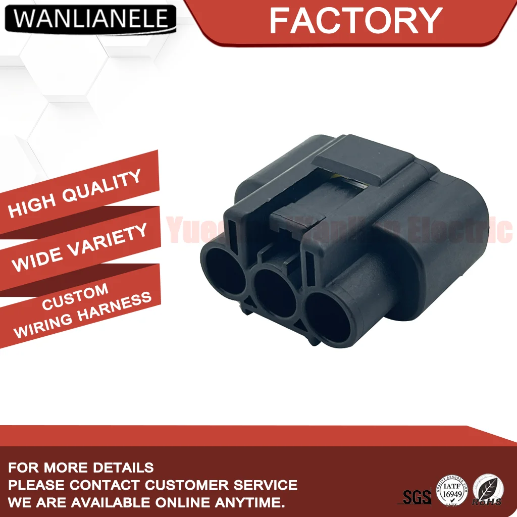 50 Sets QLW-A-B3F-B 3 Pin Waterproof Connector Female QLW-3S-1 34A 6.3mm Fit SH775 FH020 Rectifier Regulator