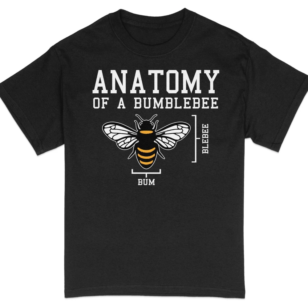 

Bumblebee Anatomy T-Shirt Funny Science Tee Entomology Shirt Casual Graphic Tee Unisex Education Shirt Summer Breathable Top