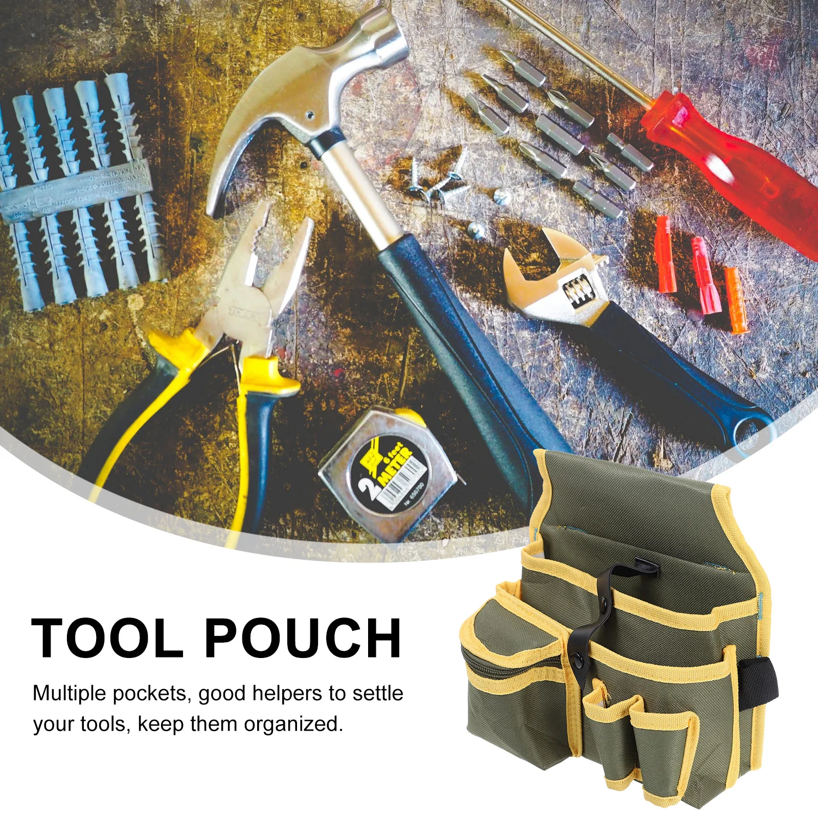 

Premium Canvas Tool Bag Waterproof Heavy Duty Tools Storage Bag With Multiple Pockets For Electrician Carpenter Plumber