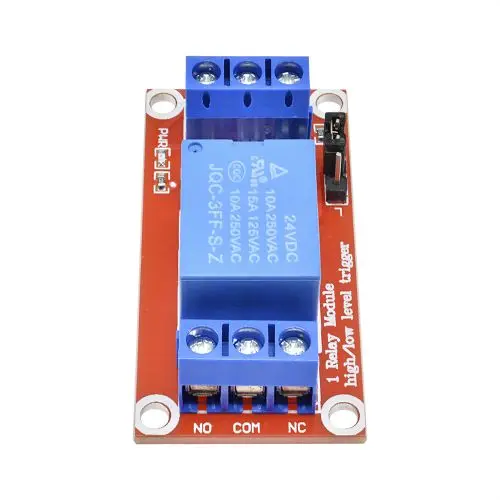 1 Channel DC 24V Relay Module With Optocoupler Isolation Support High and Low Level Trigger for Arduino 1 Way Relays Board