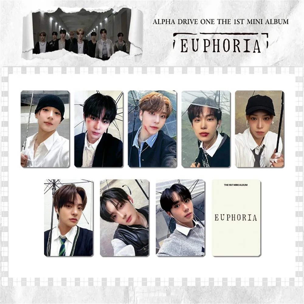 8/32Pcs/Set ALPHA DRIVE ONE EUPHORIA Album Standard Ver Glossy Photocards Lee Sangwon Zhou Anxin Leo ALD1 Fashion Selfie Cards