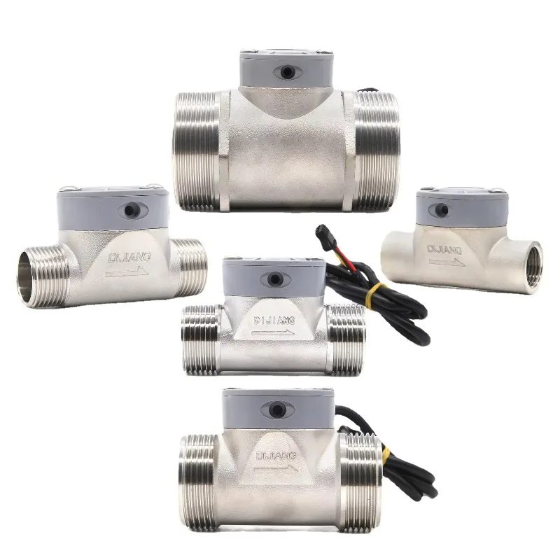 Industrial Pipeline Water Flow Counter Flow Meter Stainless Steel Hall Sensor ZJSUS Series DN15/20/25/32/50 5-1160L/min