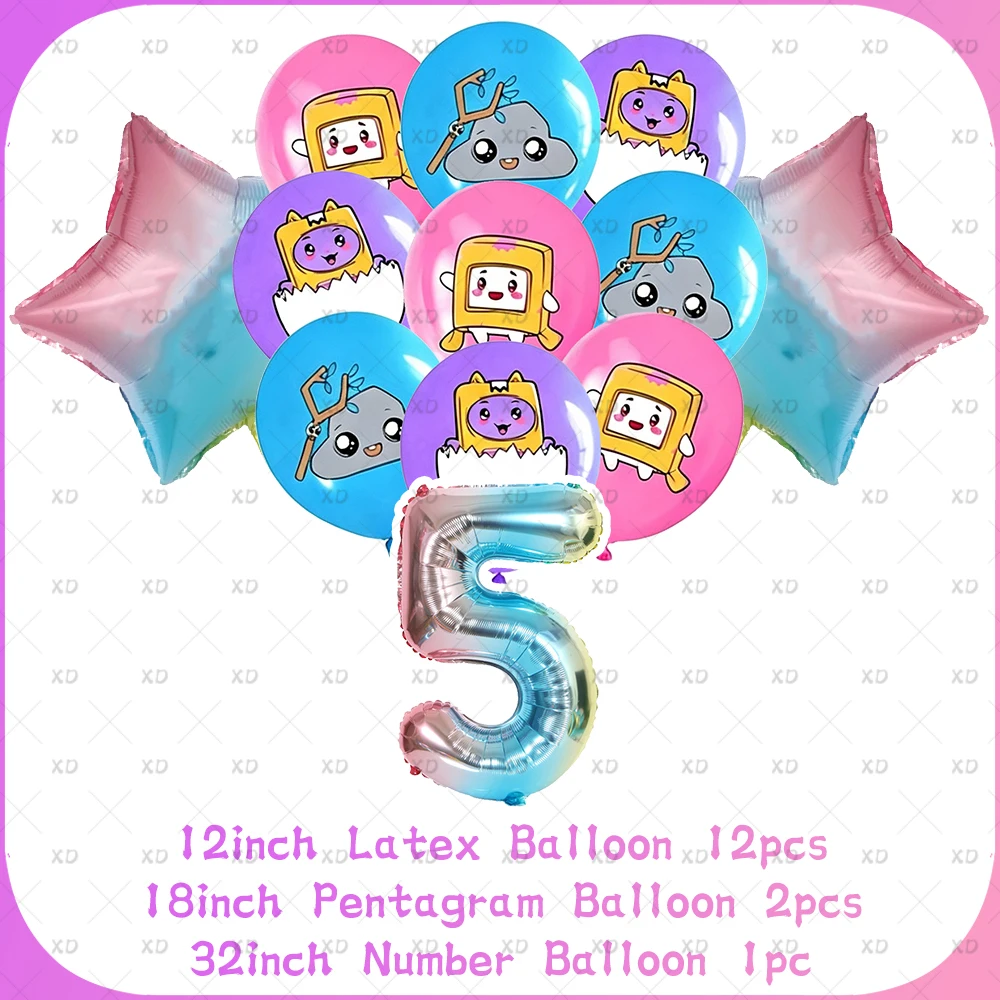 Cute Lankying Boxes Theme Birthday Party Decoration Set