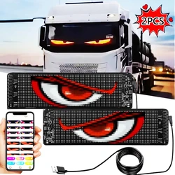 2PCS Windshield Devil's Eyes Bliking Flashing LED Eyes APP Bluetooth Control DIY LED Matrix Pixel Board Truck Window LED Screen