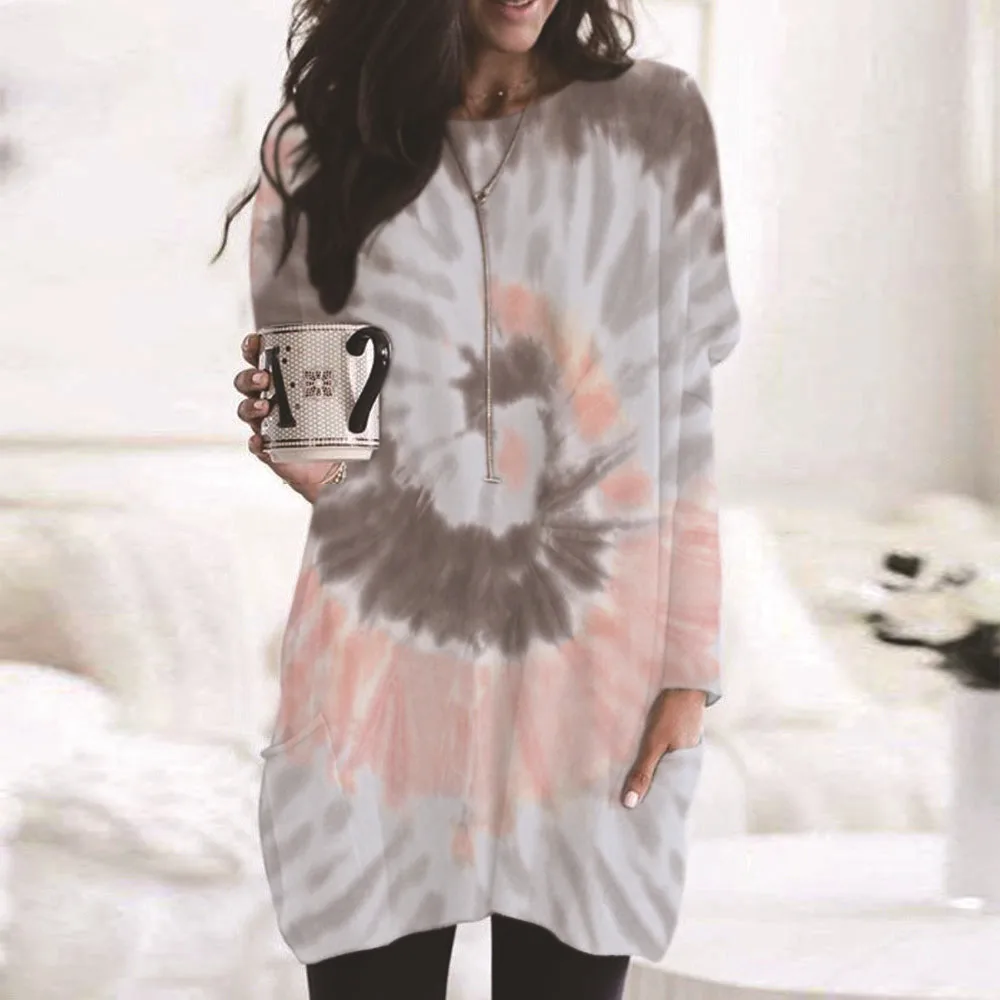 Femmes moderne Sle Long Sve imprimé T-shirt coton tricoté haut basique Urban Faion Thiened coton 00% saison de printemps