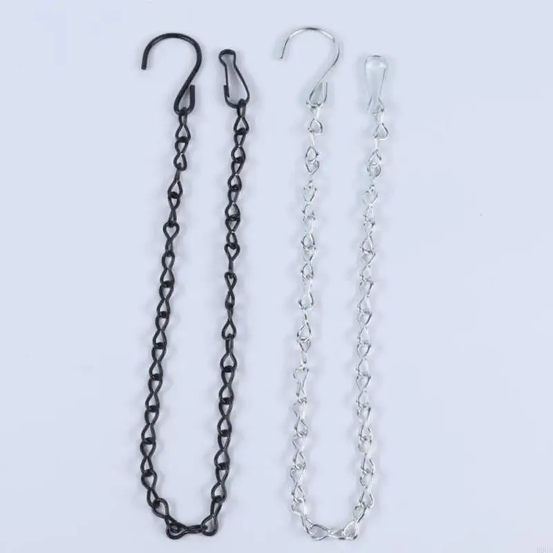 E06b 2pcs โซ่แขวนสำหรับดอกตะกร้าดอกไม้นกฟีดนกชาวสวนโคมไฟเครื่องประดับพืชแขวน