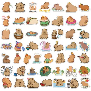 Capybara Cartoon Stickers, Decals Decoration, Telephone DIY, Notebook, suitcase, laptop, refrigerator, adhesive children, 50pcs 12 Main Sales Sticker for Refrigerator - №3