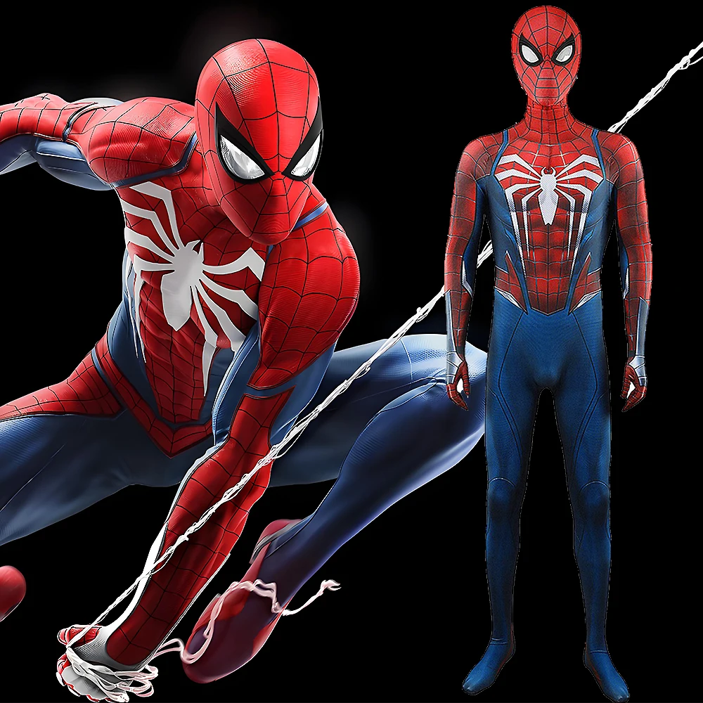 

Game PS5 Marvel Spider3 Cosplay SpiderMan Advanced Suit Superhero Costume Bodysuit Zentai Outfit Spandex Halloween Costume Adult