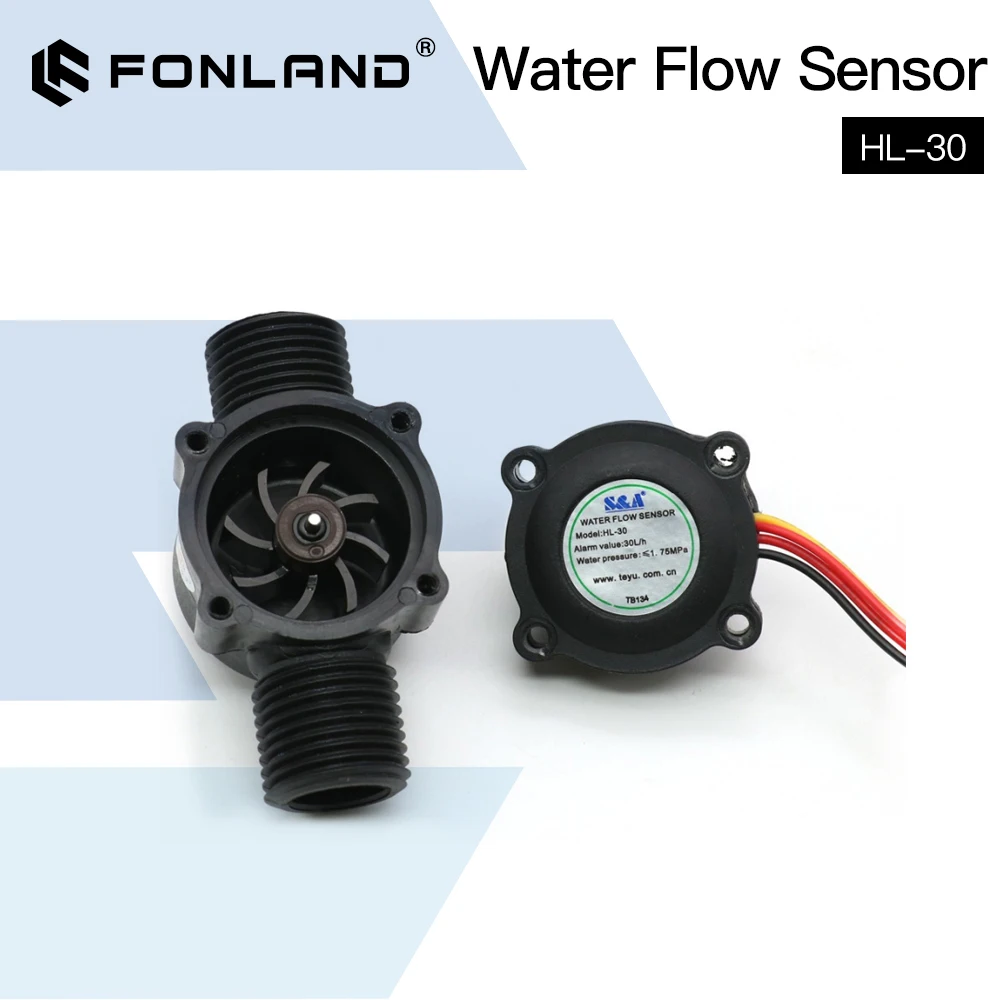 Imagem -05 - Fonland Interruptor de Fluxo Água Sensor Hl30 para s & a Chiller para Co2 Gravação a Laser Máquina Corte