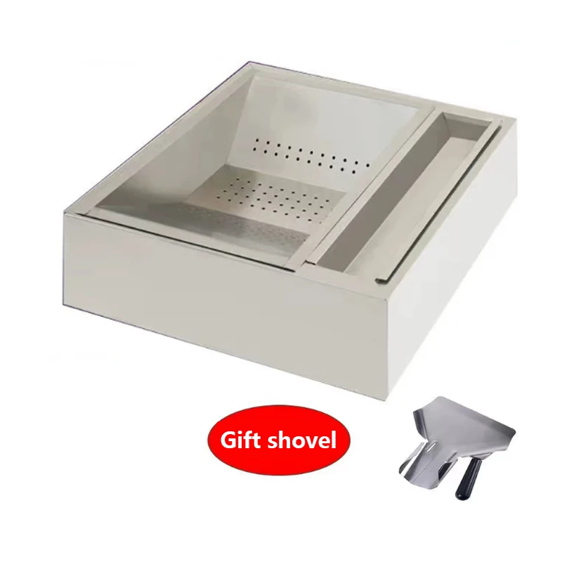 For Stainless Steel French Fries Dump Table Oil Filter Control Plate For Chicken Potato Chips Snack Shop Oil Draining Worktabl