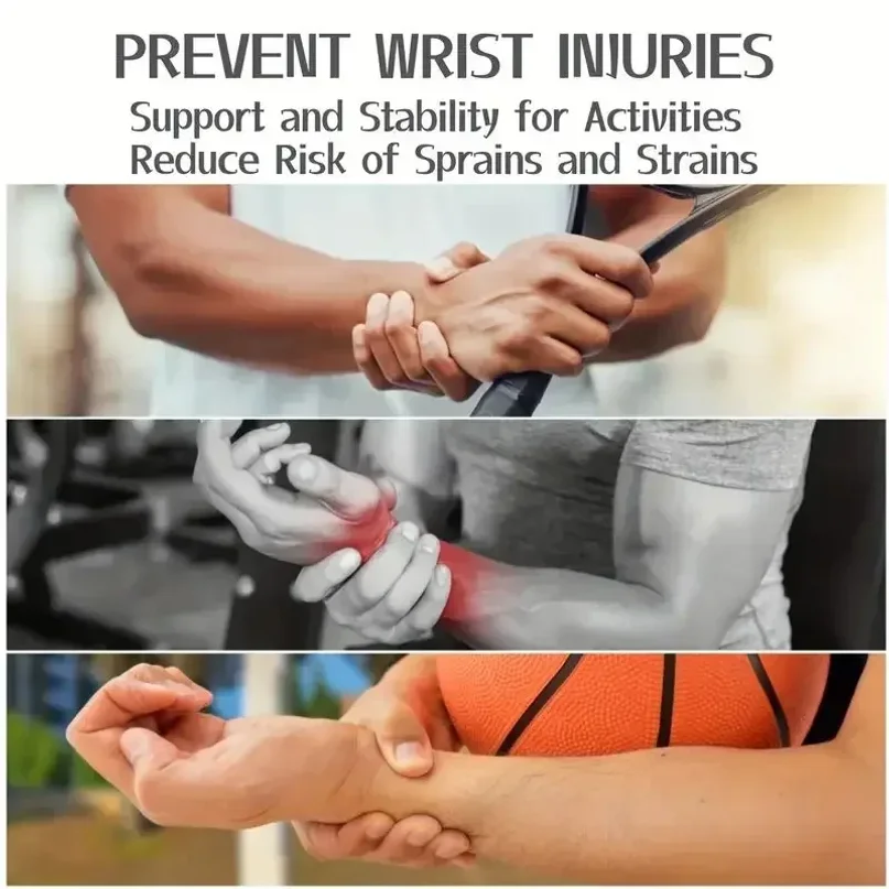 Adjustable Wrist Brace Protection for Women & Men Wrap Strap Hand Carpal  Fitness Suitable Both Right Left Hand