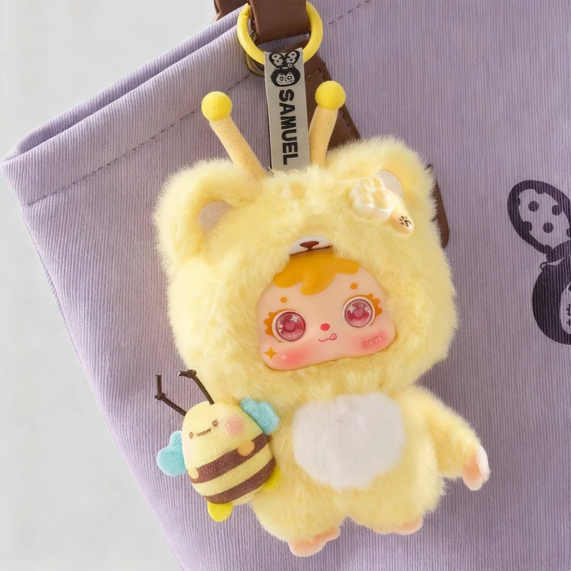 صموئيل عناق عناق الآيس كريم لطيف الحيوانات الأليفة سلسلة أفخم صندوق أعمى لطيف صموئيل دمية حقيبة تزيين مُثبت المفاتيح دمية مفاجأة لعبة هدية