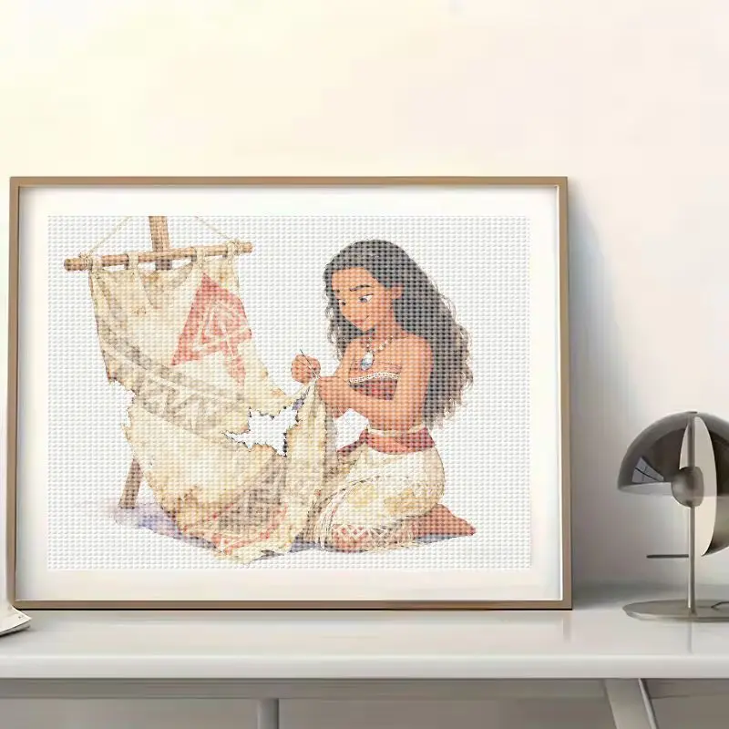 1 قطعة موانا ديزني الأميرة 5D DIY الحفر الكامل الماس اللوحة مجموعة كاملة ، المحيط مغامرة الشراع إصلاح الكرتون الفن الحرفية للطفل #3