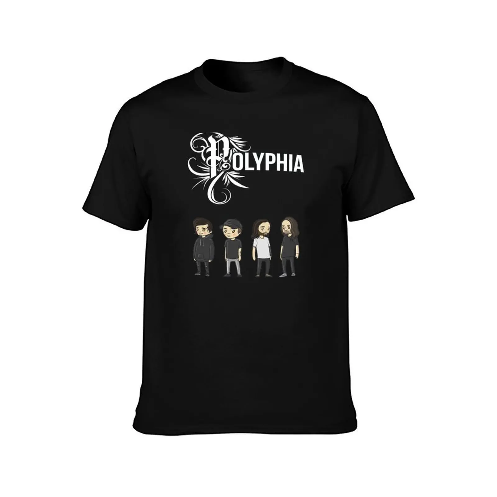 polyphia band - graphic design T-Shirt, Summer Casual Cotton Tee, Oversized Streetwear Tops, Vintage Graphic Print, 100% Cotton