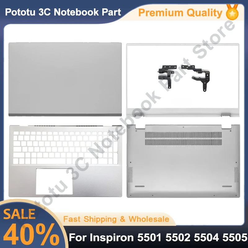 

New Shell For Inspiron 5501 5502 5504 5505 LCD Back Cover Front Bezel Palmrest Bottom Case Lower Case 0MCWHY 0DXN80 0PK1Y2