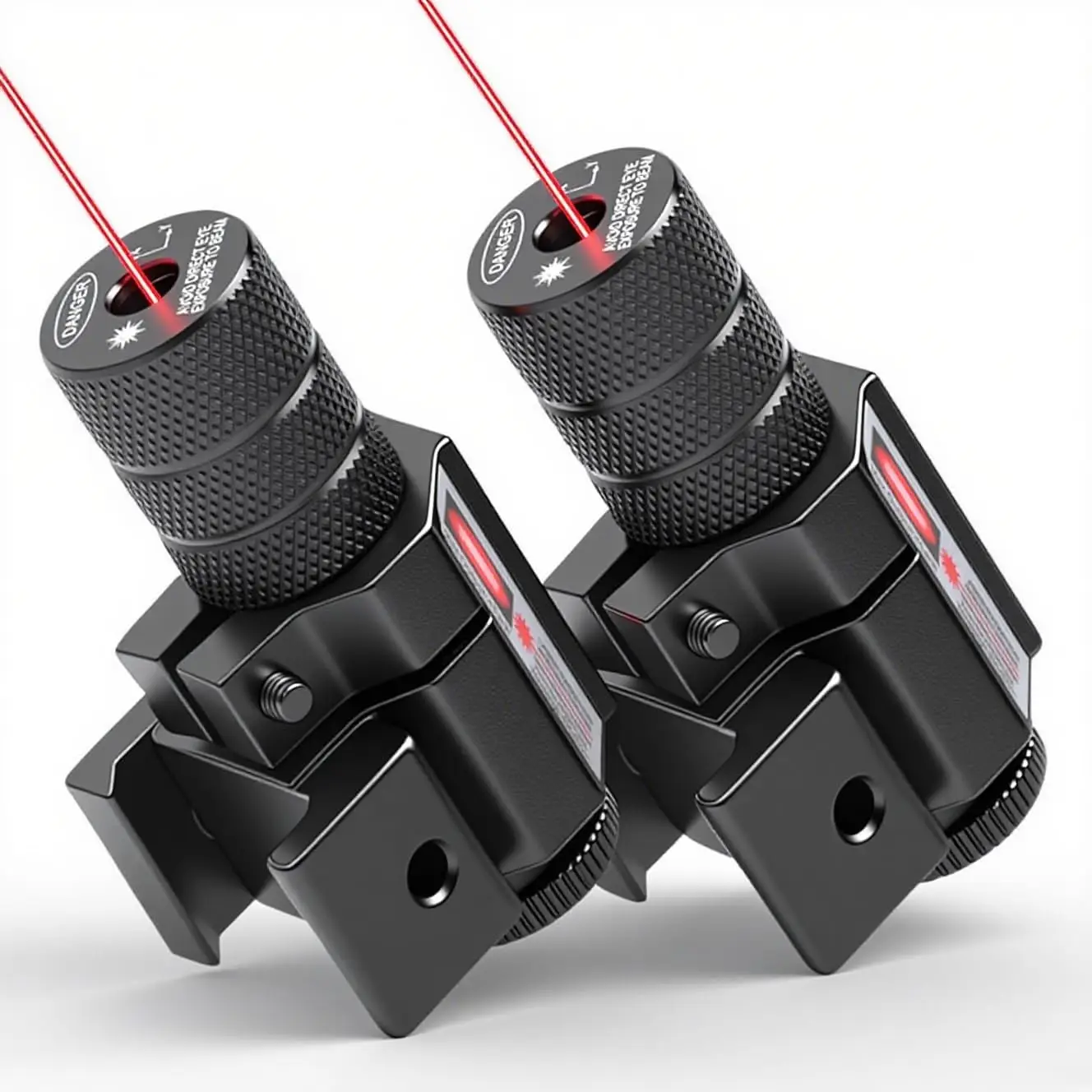 

2-Pack Adjustable Red Dot Laser Sight for Hunting Rifles and Pistols with 20mm Mount