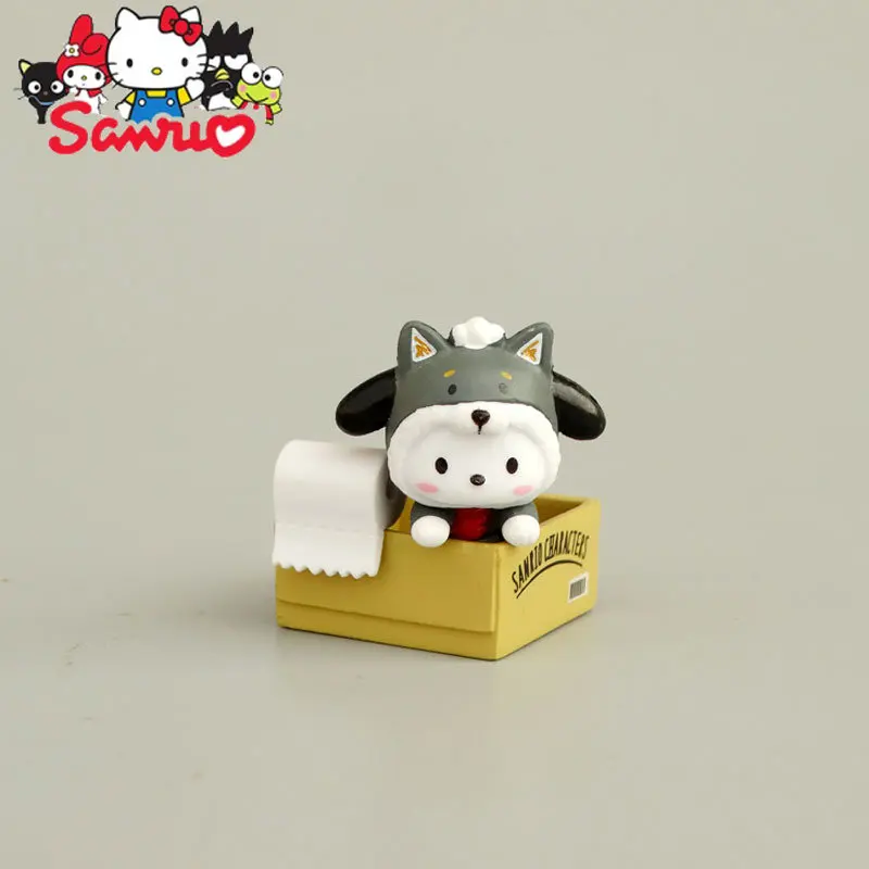 MINISO Melody Kuromi Pochacco DIY Patch Material Figura, Drag Shiba Inu Puppy Series Ornamento, Desktop Doll, Periféricos Brinquedos, Presentes