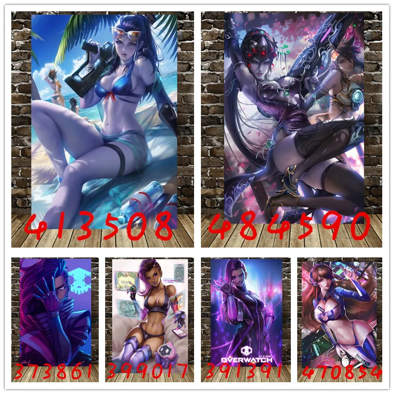 Overwatch Video Game Poster HD Sexy Anime Poster Canvas Wall Painting Live Room Wall Decor Wall Poster Wall Stickers Home Decor