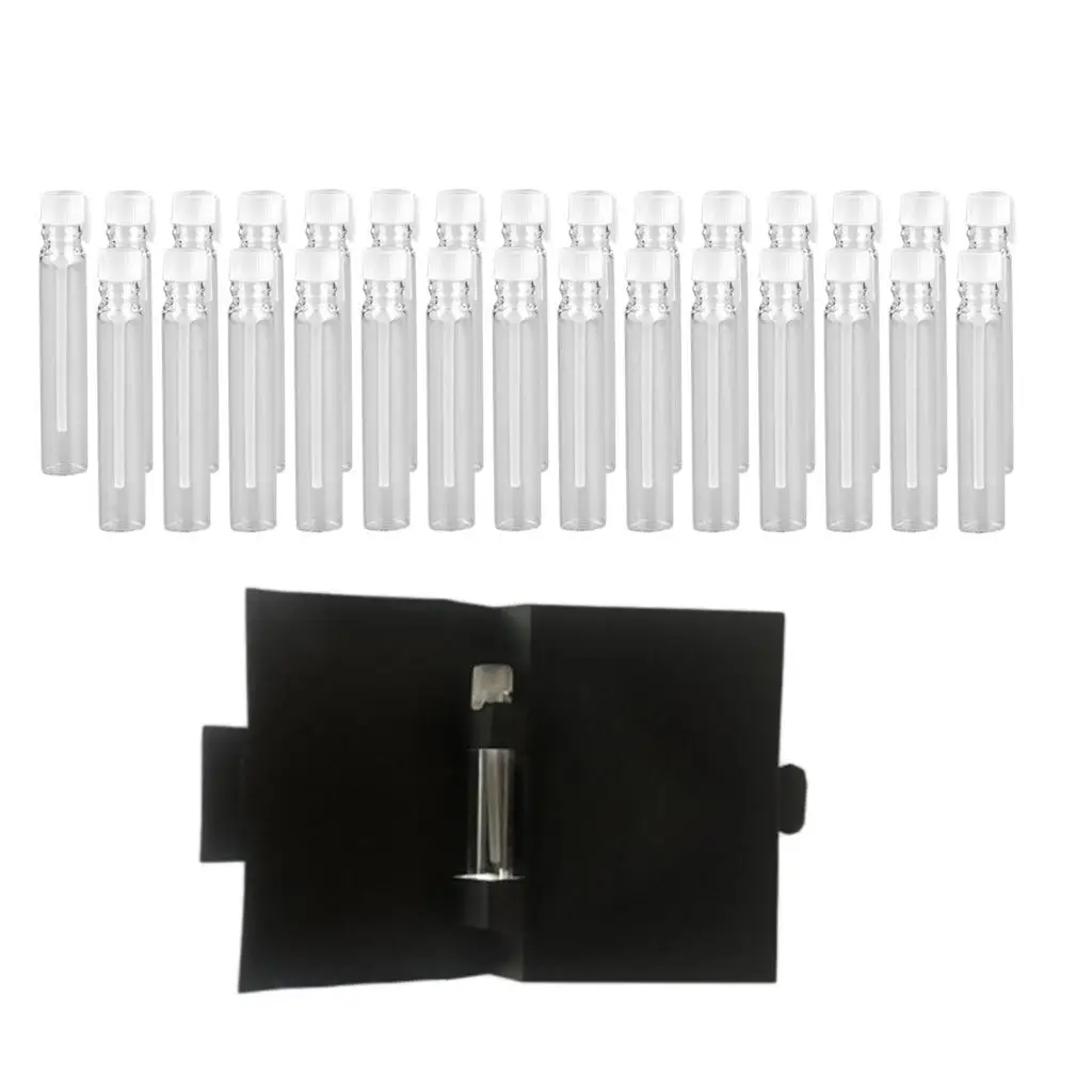 Empty Perfume Bottles Vials 2ml Glass Sample Containers with Droppers Leakproof Mini Travel for Essential Oils