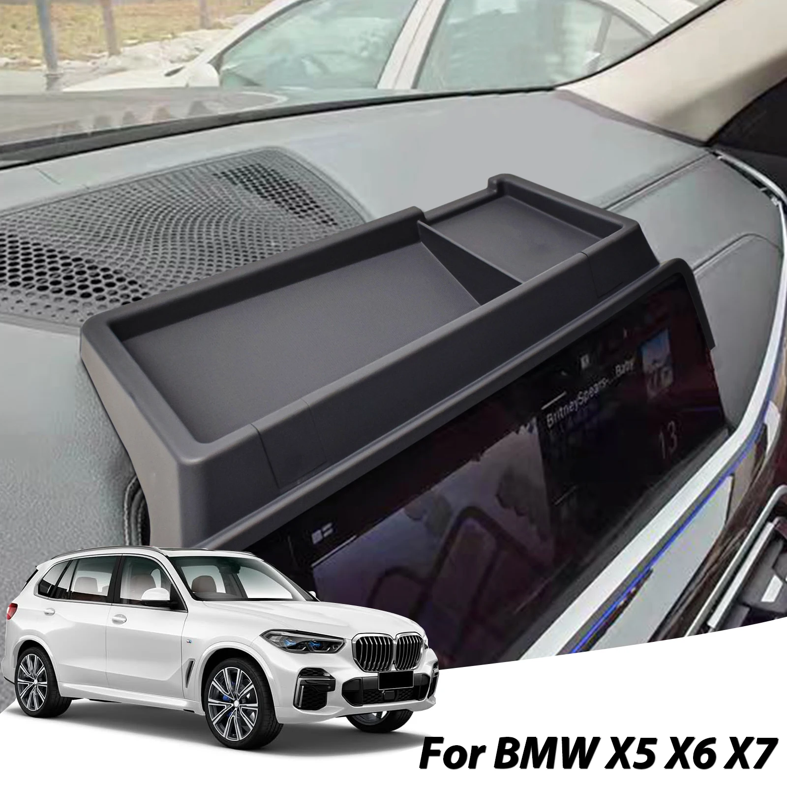 

Center Console Car Dashboard Tray For X5 G05 X7 G07 X6 G06 Dash Board Center Console Organizer Car Storage Box ABS Accessories